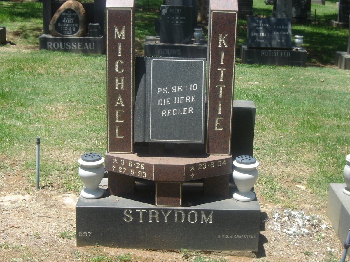 STRYDOM Michael 1926-1993 &amp; Kittie 1934-