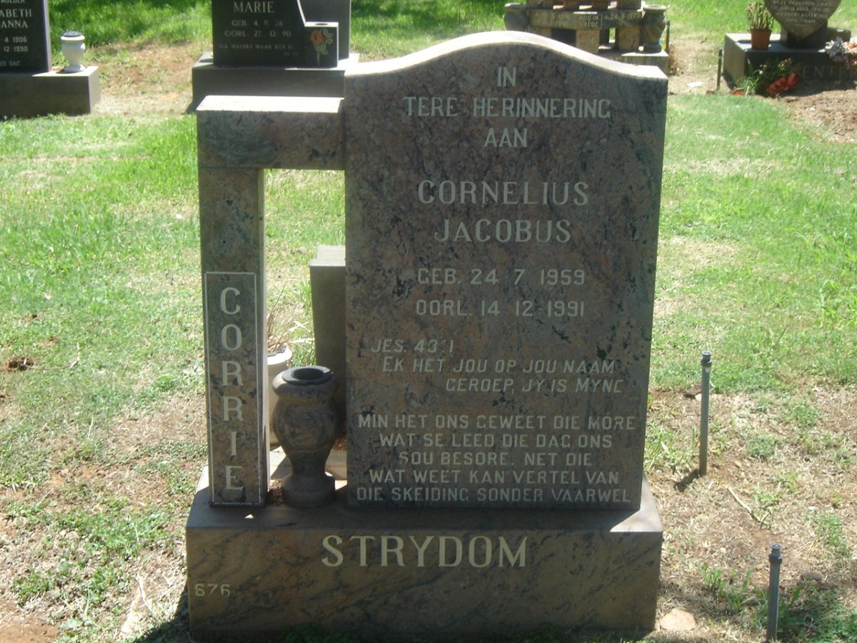 STRYDOM Cornelius Jacobus 1959-1991