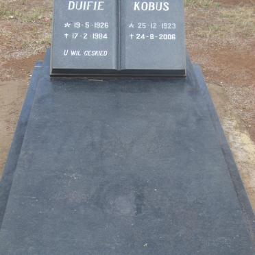 SWART Kobus 1923-2006 &amp; Duifie 1926-1984