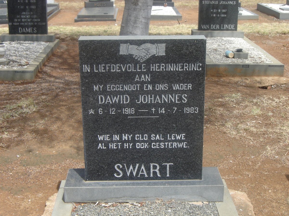 SWART Dawid Johannes 1918-1983