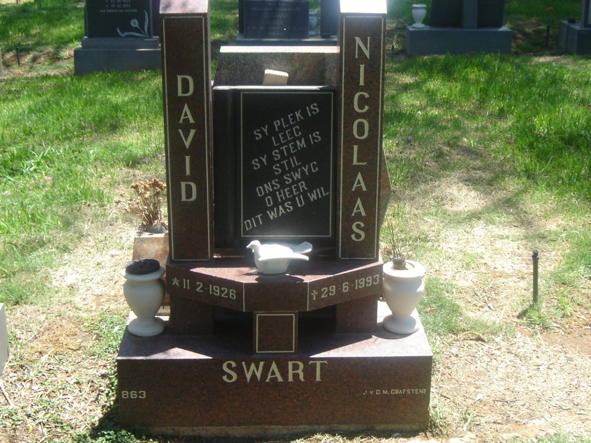 SWART David Nicolaas 1926-1993