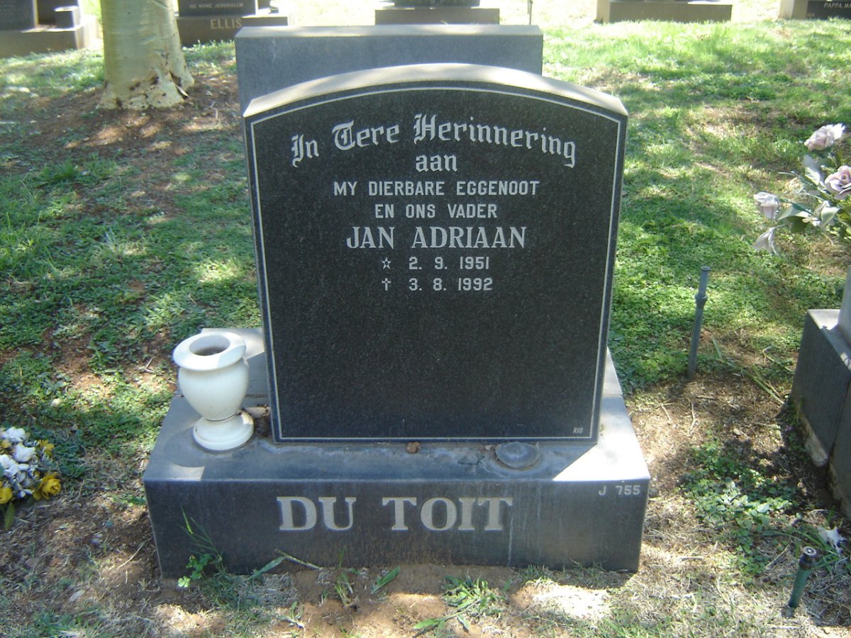 TOIT Jan Adriaan, du 1951-1992