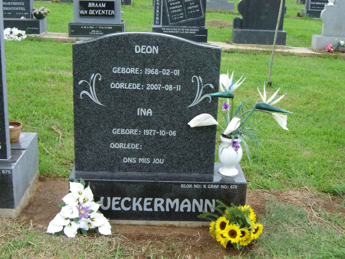 UECKERMANN Deon 1968-2007 &amp; Ina 1977-