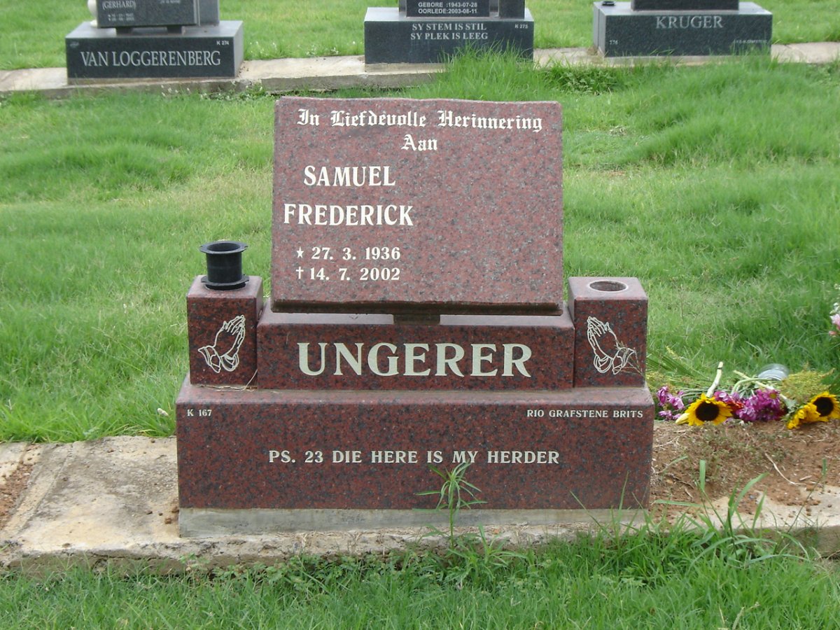 UNGERER Samuel Frederick 1936-2002