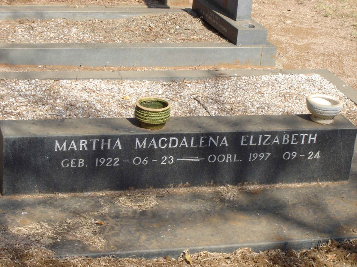 ? Martha Magdalena Elizabeth 1922-1997