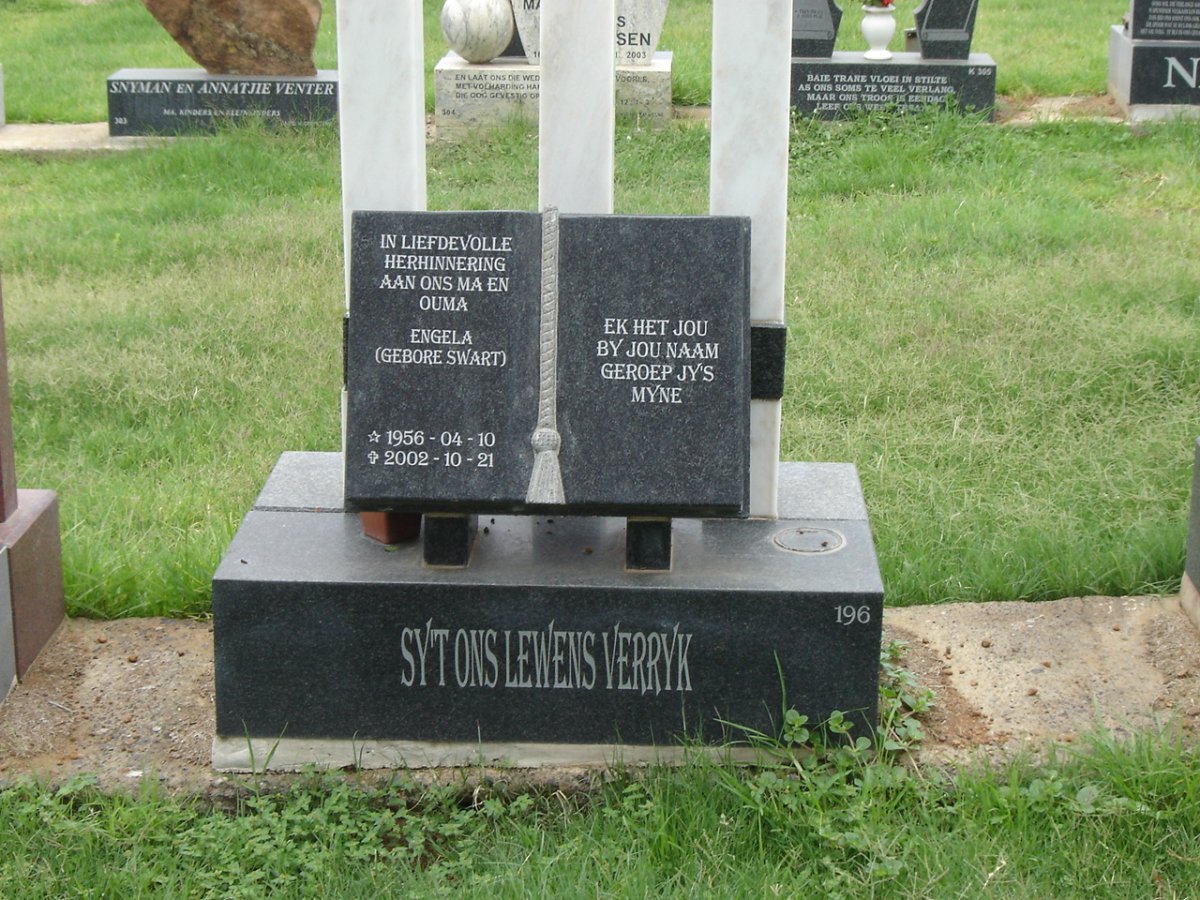 ? Engela nee SWART 1956-2002