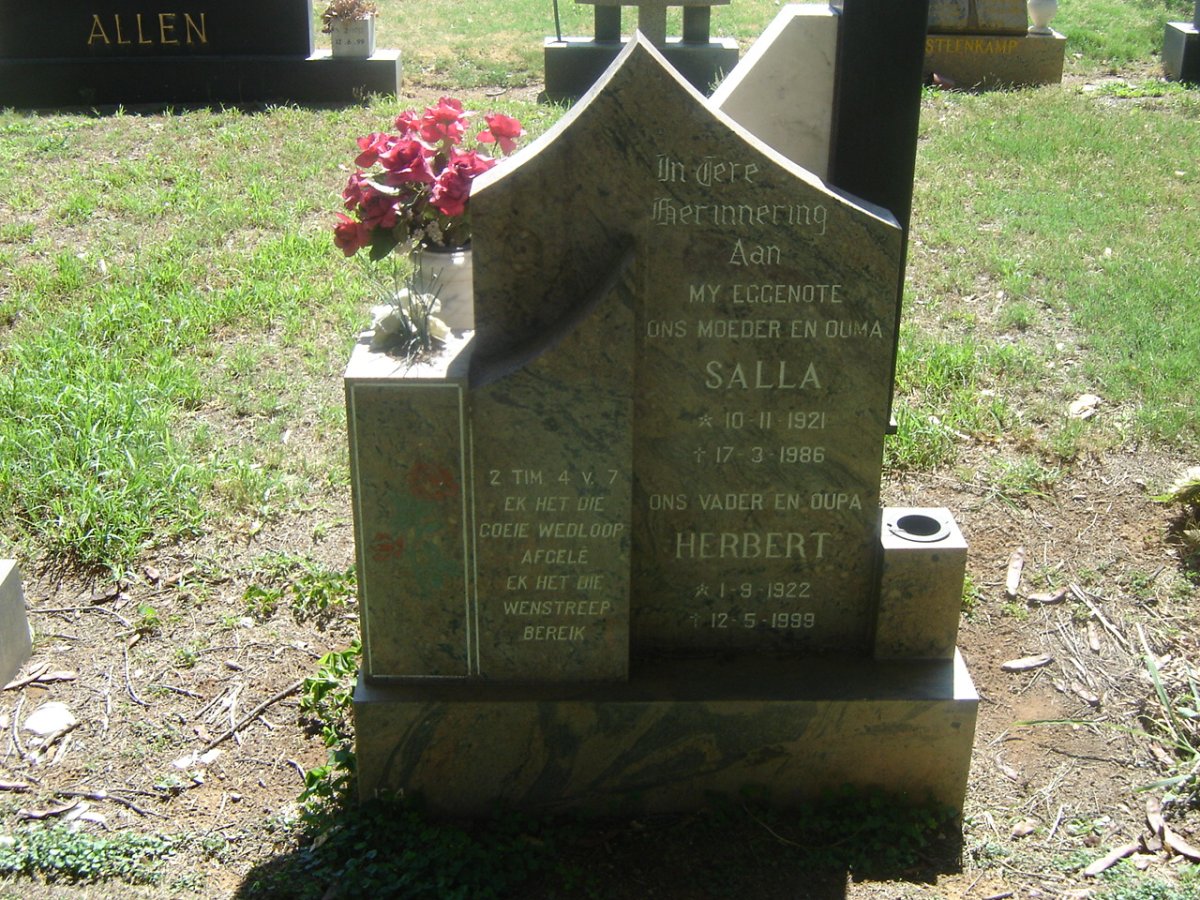 ? Herbert 1922-1999 &amp; Salla 1921-1986