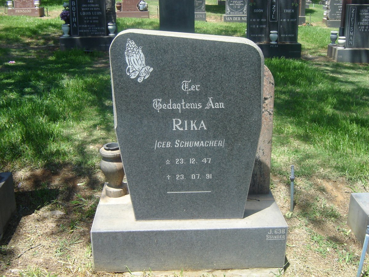 ? Rika nee SCHUMACHER 1947-1991