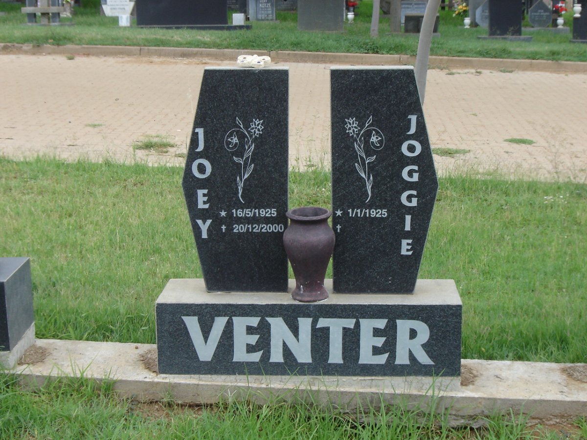VENTER Joggie 1925- &amp; Joey 1925-2000