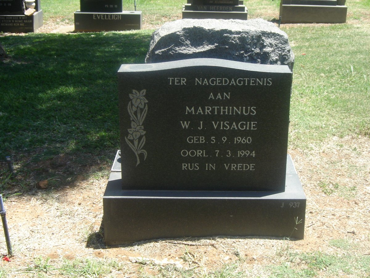 VISAGIE Marthinus W.J. 1960-1994