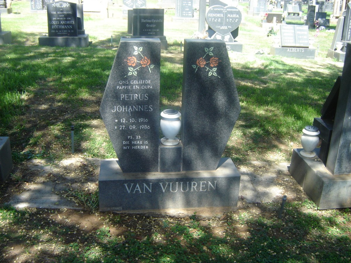 VUUREN Petrus Johannes, van 1916-1986