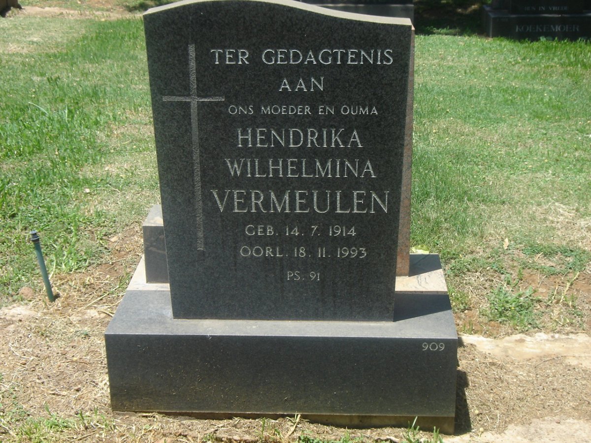 VERMEULEN Hendrika Wilhelmina 1914-1993