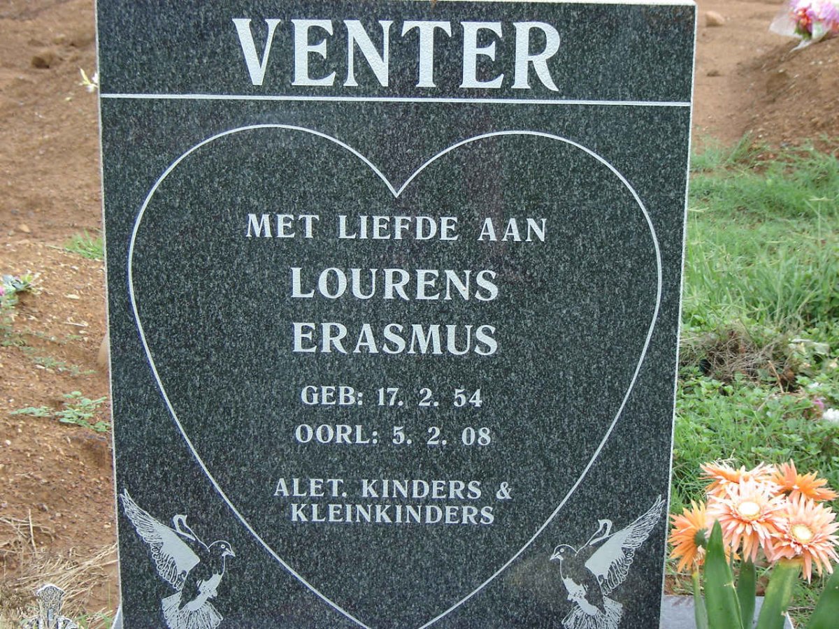 VENTER Lourens Erasmus 1954-2008