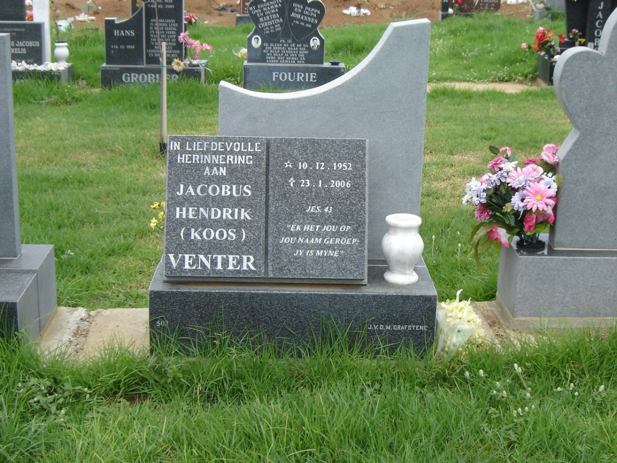 VENTER Jacobus Hendrik 1952-2006