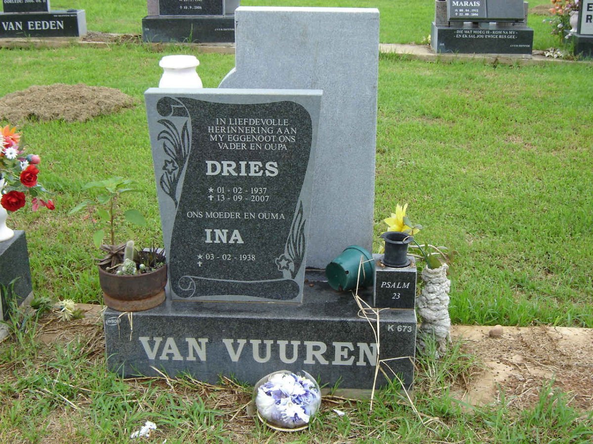VUUREN Dries, van 1937-2007 &amp; Ina 1938-