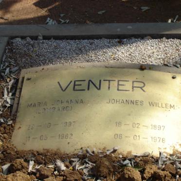 VENTER Johannes Willem 1897-1978 & Maria Johanna LOMBARD 1897-1982