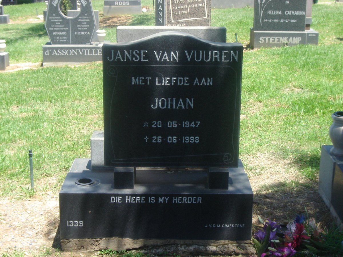 VUUREN Johan, Janse van 1947-1998