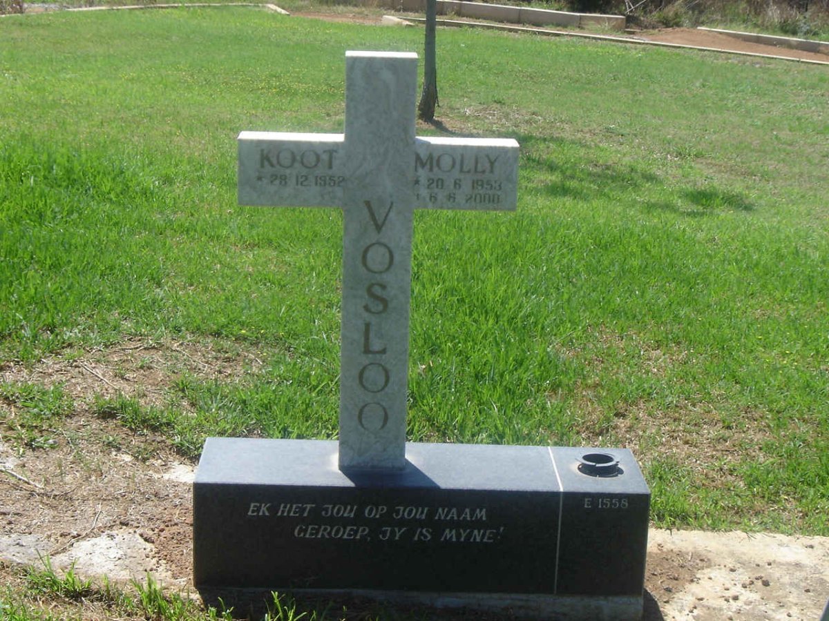 VOSLOO Koot 1952- &amp; Molly 1953-2000