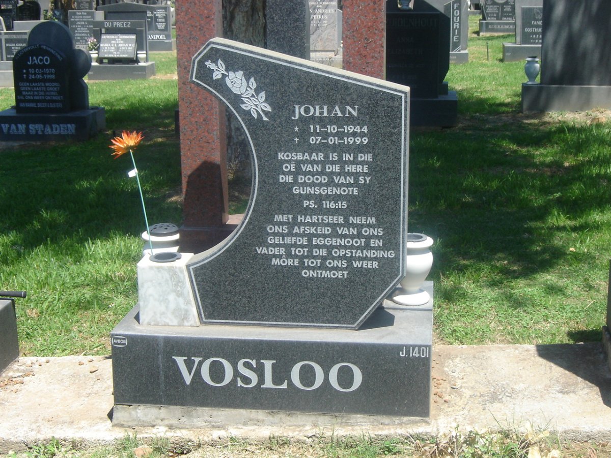 VOSLOO Johan 1944-1999