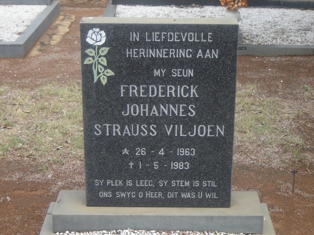 VILJOEN Frederick Johannes Strauss 1963-1983