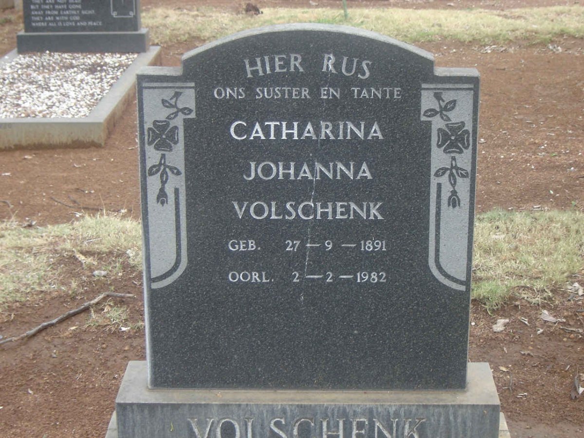 VOLSCHENK Catharina Johanna 1891-1982