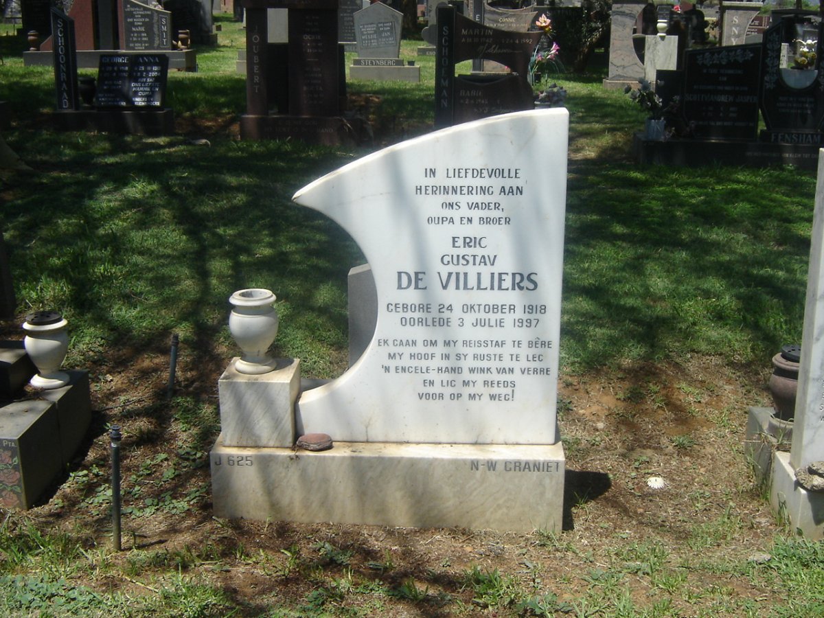 VILLIERS Eric Gustav, de 1918-1997