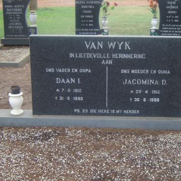 WYK Daan I., van 1910-1990 &amp; Jacomina D. 1912-1998