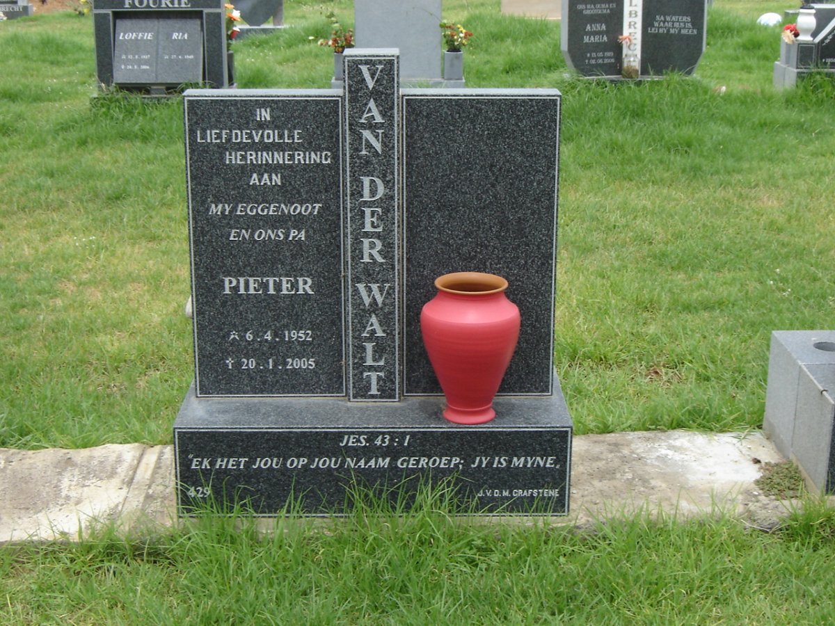WALT Pieter, van der 1952-2005