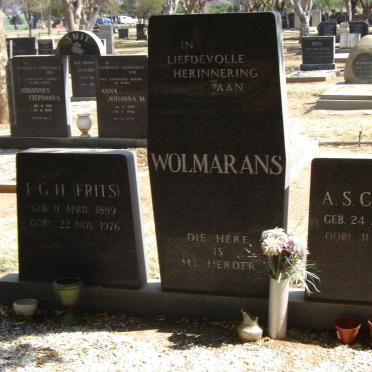 WOLMARANS E.G.H. 1889-1976 & A.S.C. 1892-1978