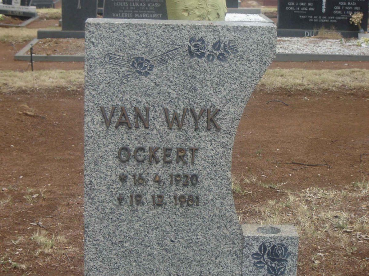 WYK Ockert, van 1930-1981
