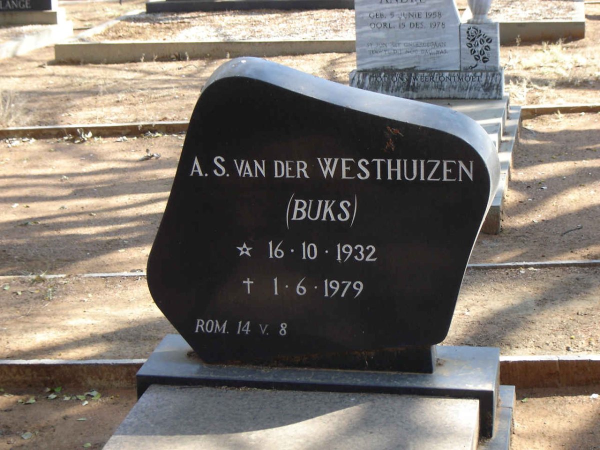 WESTHUIZEN A.S., van der 1932-1979