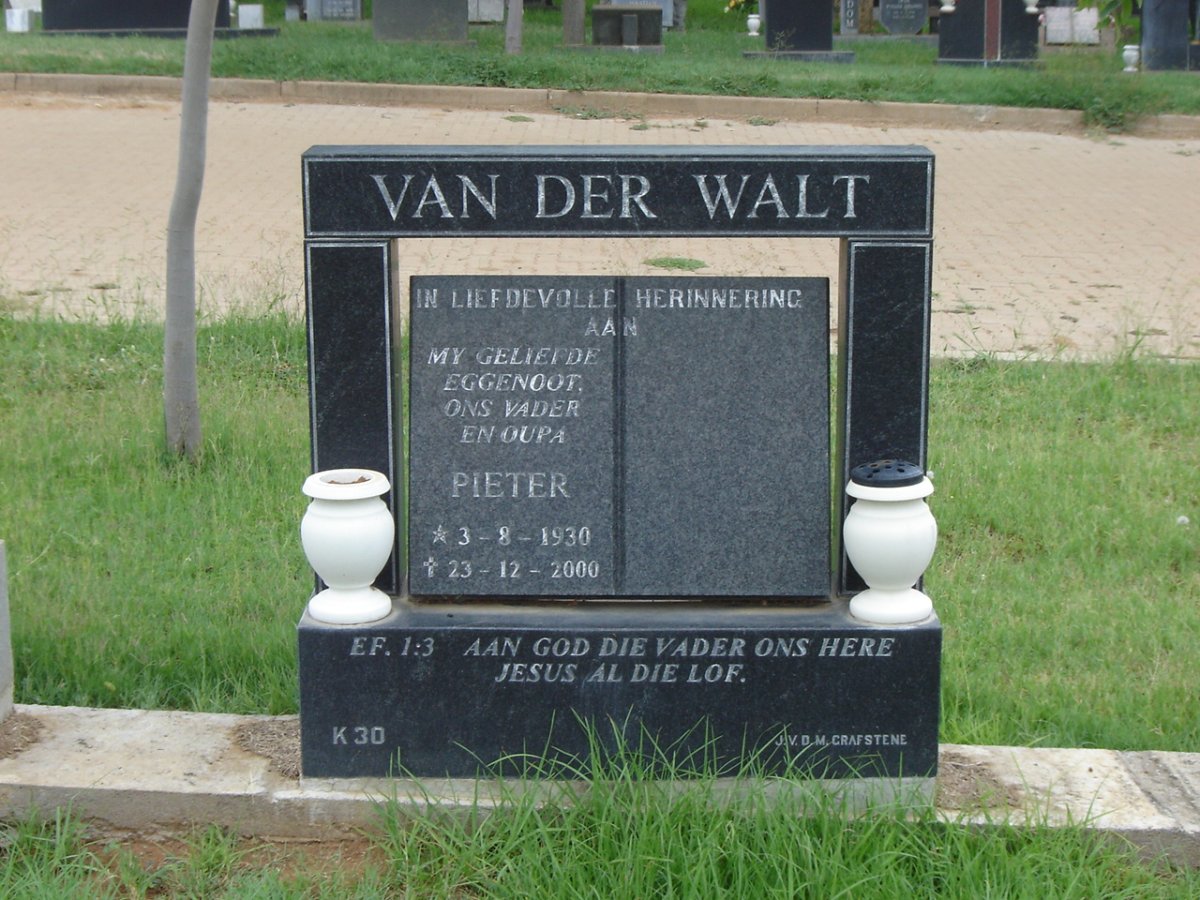 WALT Pieter, van der 1930-2000