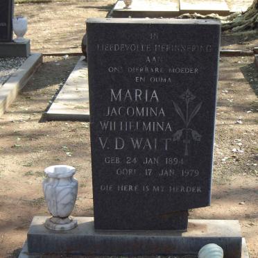 WALT Maria Jacomina Wilhelmina, v.d. 1894-1979