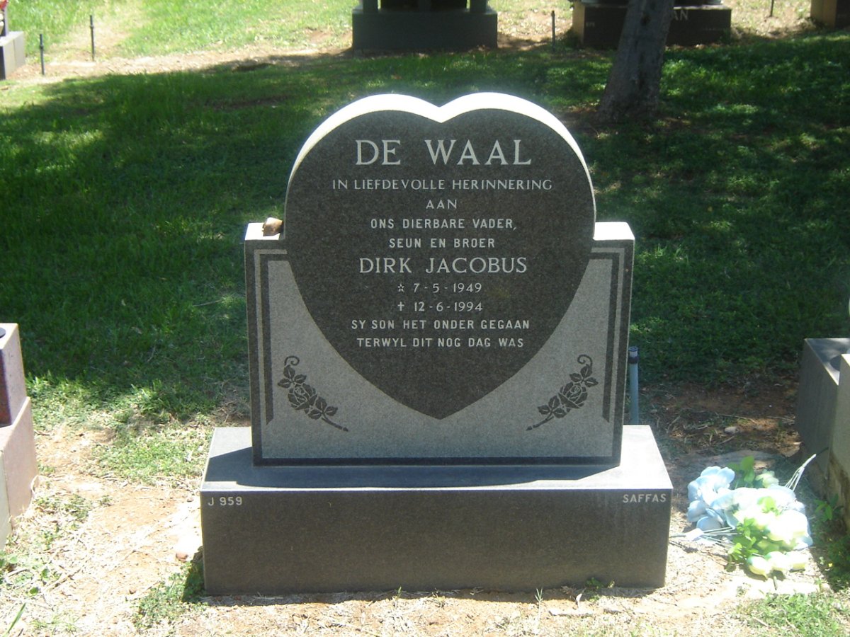 WAAL Dirk Jacobus, de 1949-1994