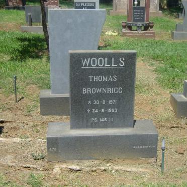 WOOLLS Thomas Brownrigg 1971-1993
