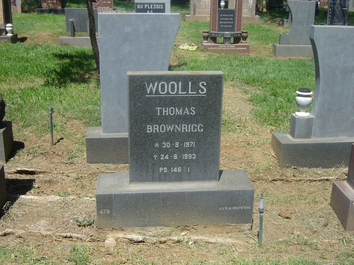WOOLLS Thomas Brownrigg 1971-1993