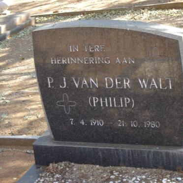 WALT P.J., van der 1910-1980