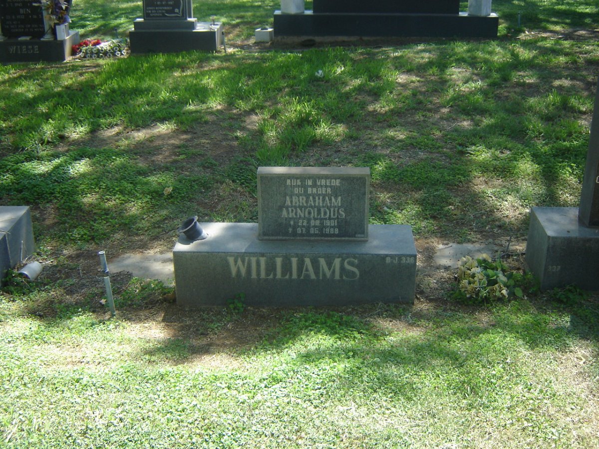WILLIAMS Abraham Arnoldus 1901-1988