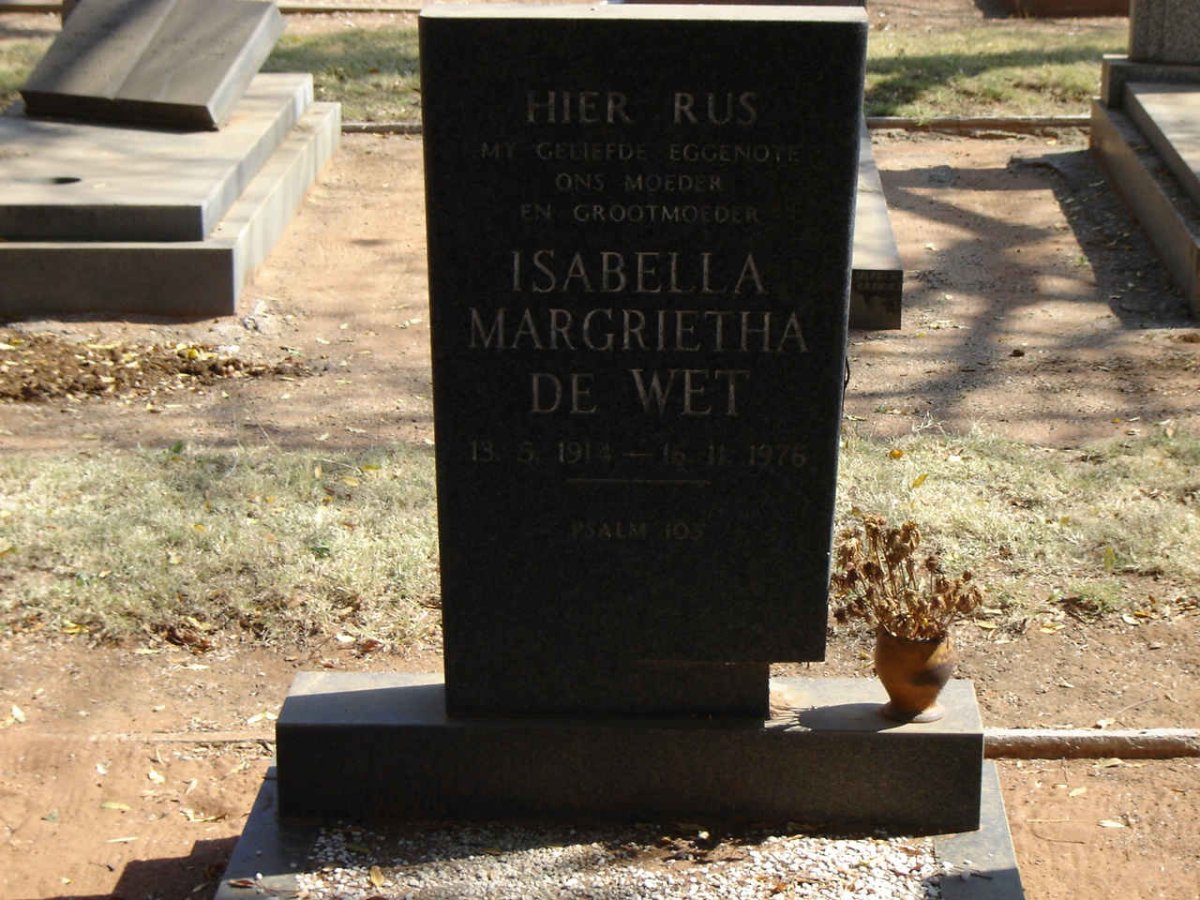WET Isabella Margrietha, de 1914-1976