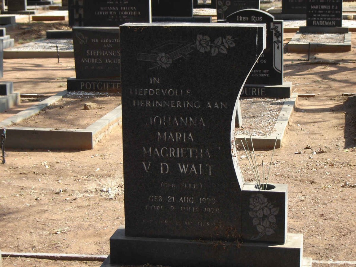 WALT Johanna Maria Margrietha, v.d. nee ELLIS -1978