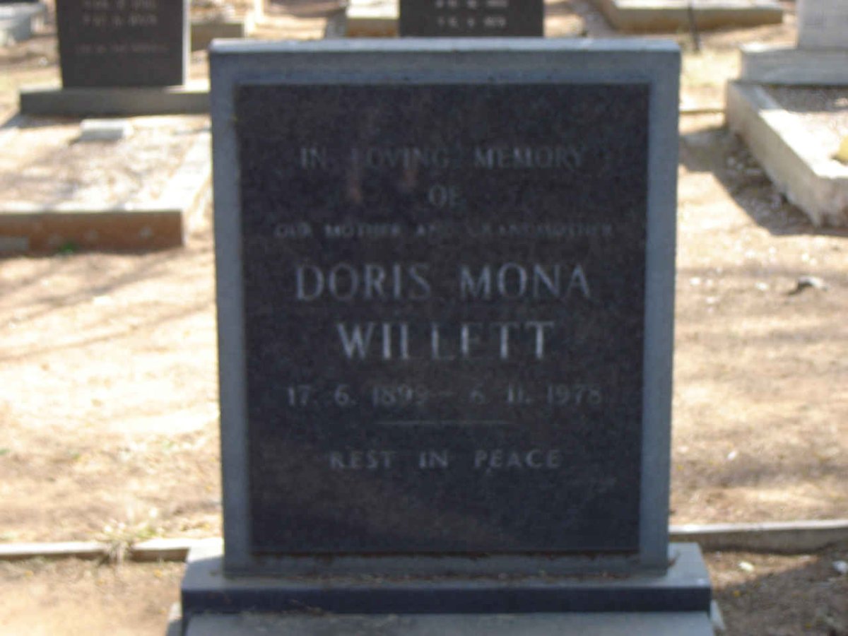 WILLETT Doris Mona 1899-1978