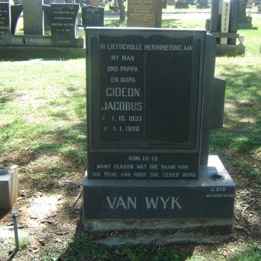 WYK Gideon Jacobus, van 1933-1986
