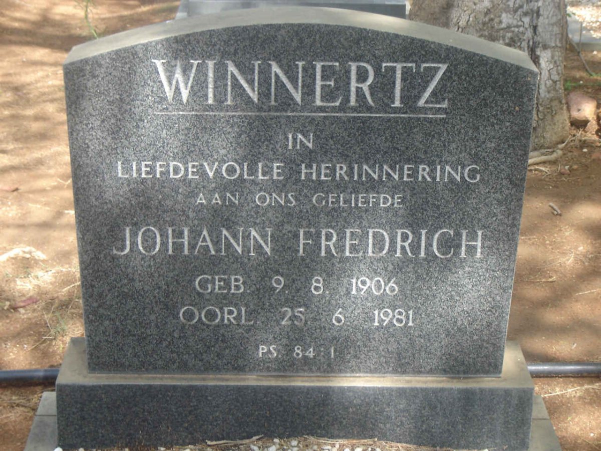 WINNERTZ Johann Fredrich 1906-1981