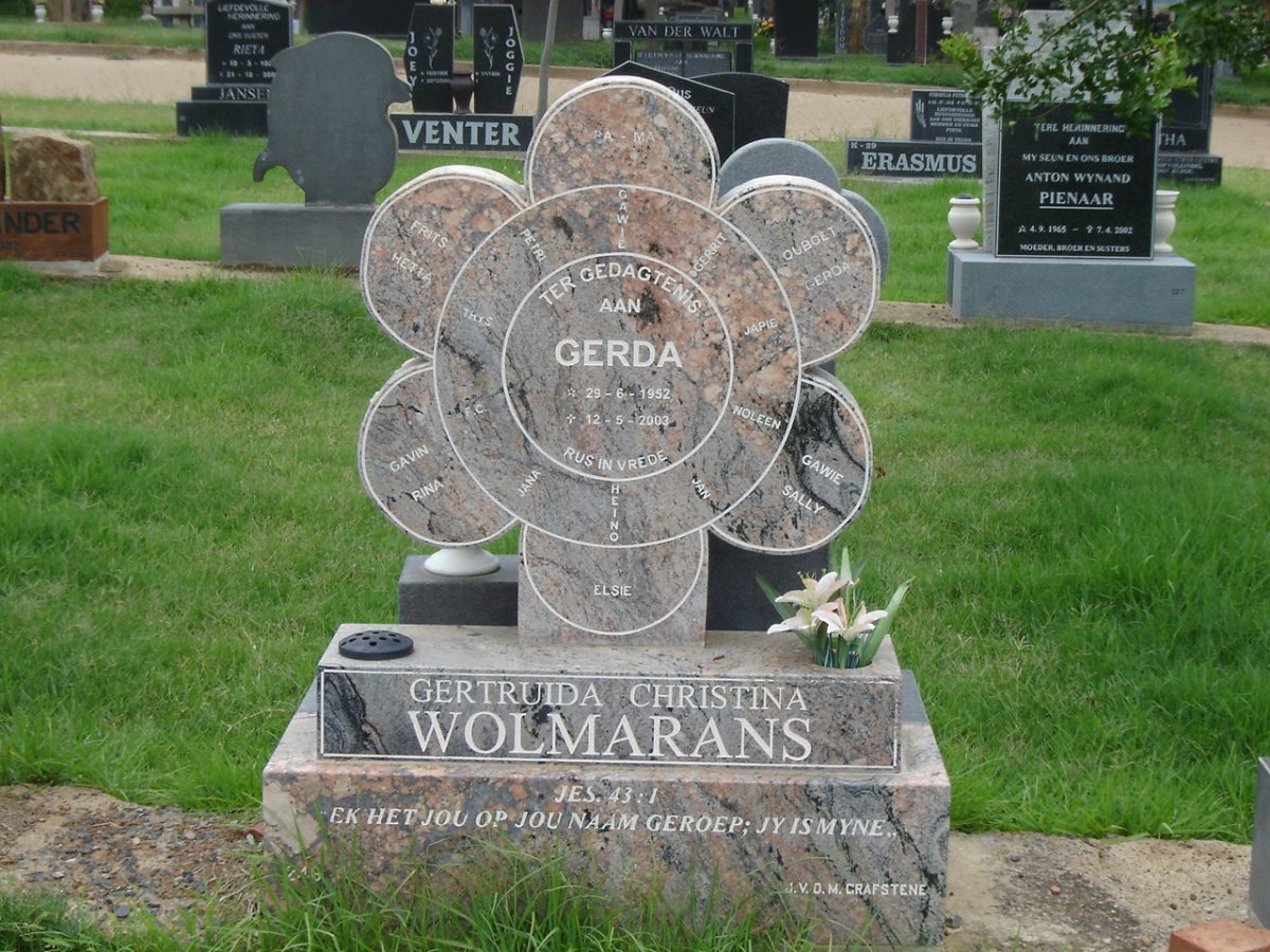 WOLMARANS Gertruida Christina 1952-2003