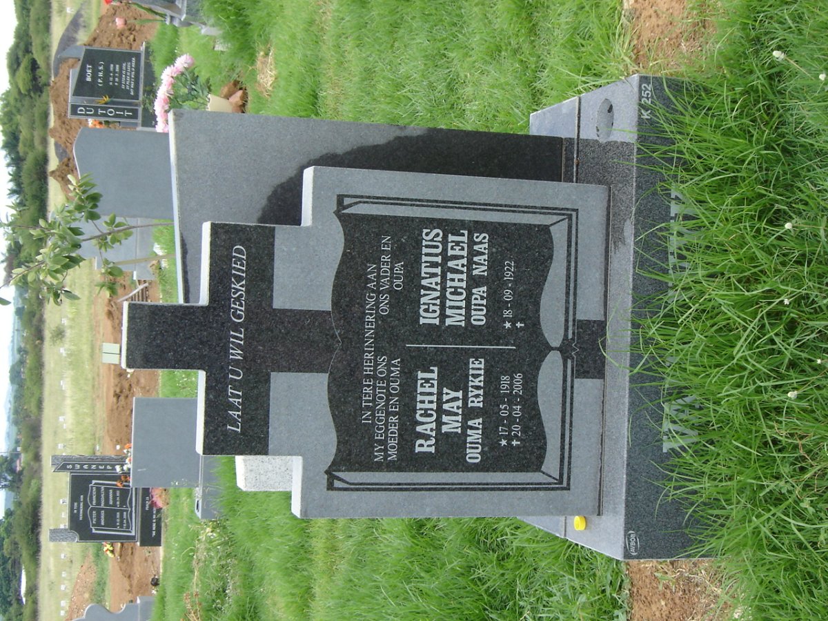 WYK Ignatius Michael, van 1922- &amp; Rachel May 1918-2006