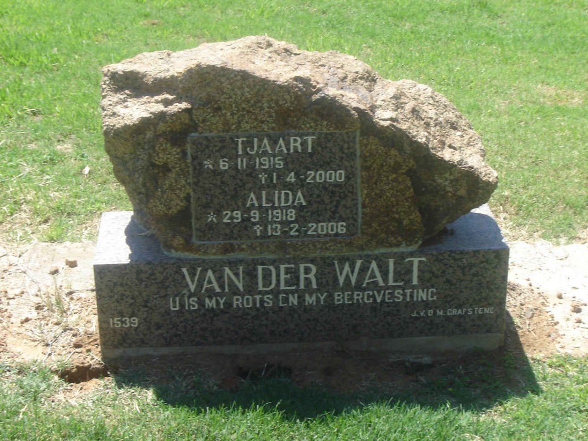 WALT Tjaart, van der 1915-2000 &amp; Alida 1918-2006