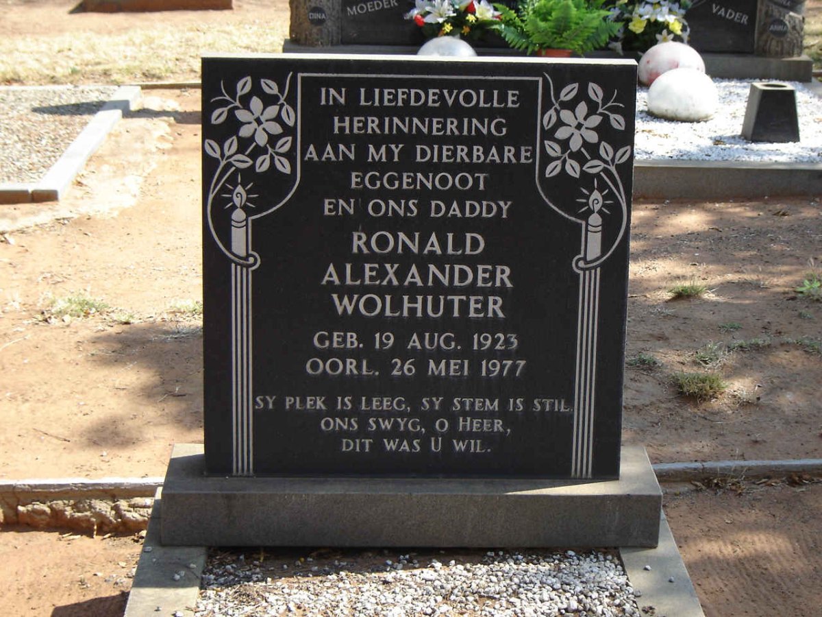 WOLHUTER Ronald Alexander 1923-1977