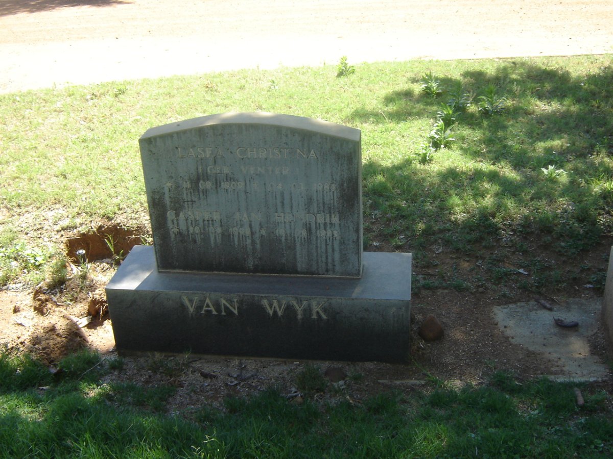 WYK Casper Jan Hendrik, van & Laseay Christina VENTER 1909-1985