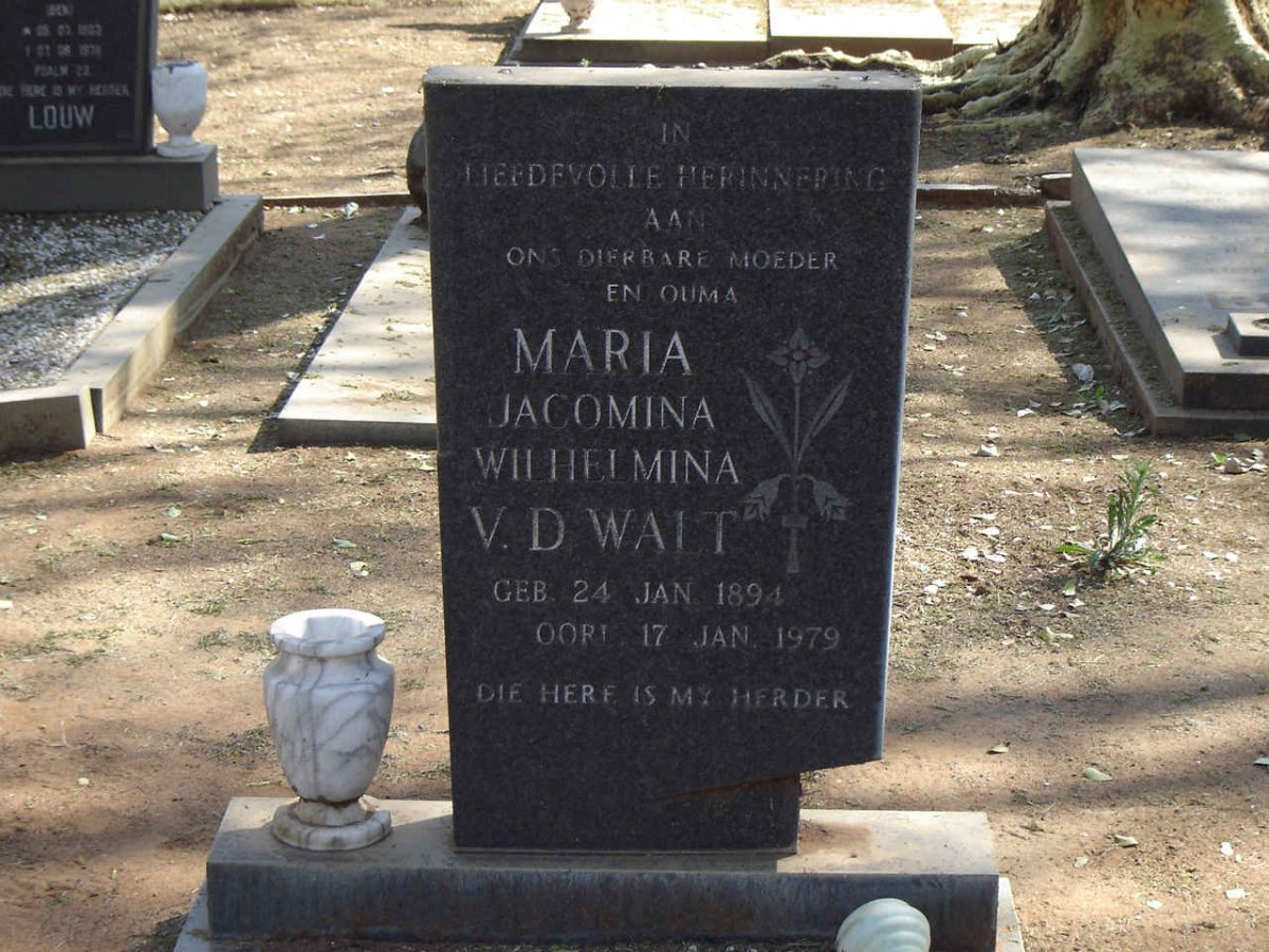 WALT Maria Jacomina Wilhelmina, v.d. 1894-1979
