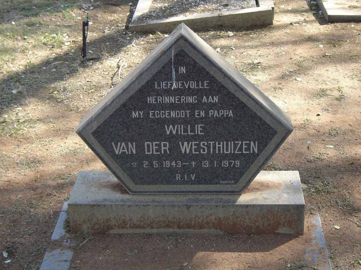 WESTHUIZEN Willie, van der 1943-1979